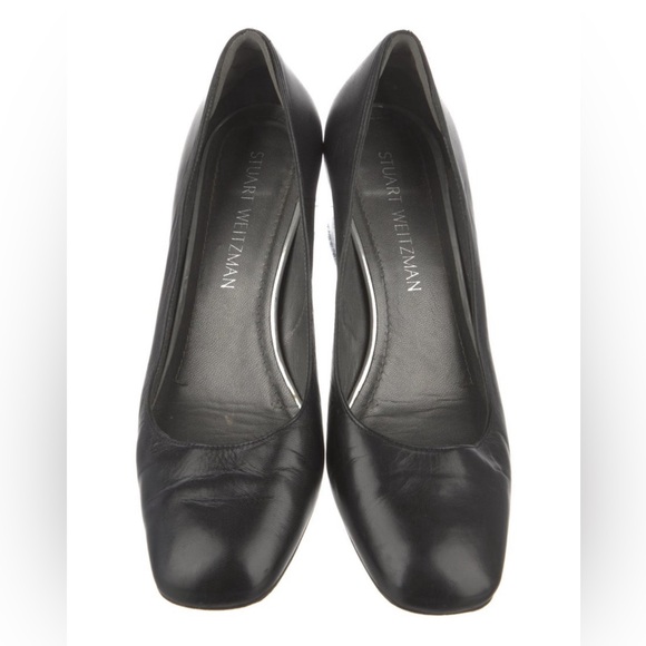 Stuart Weitzman square-toed leather heels size 8 - Picture 3 of 5